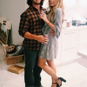 Gray checkered dress